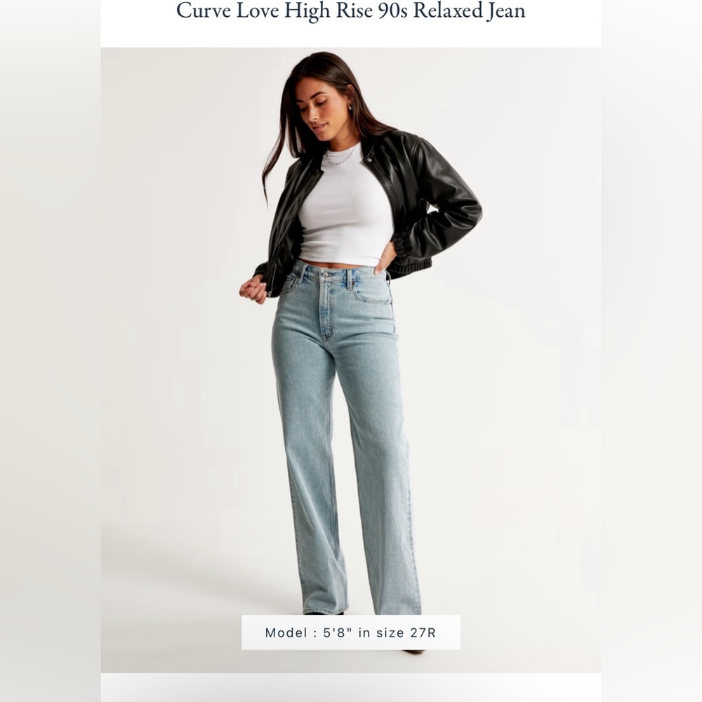 Abercrombie the 90s relaxed Jean high rise - curve love, size 28 long